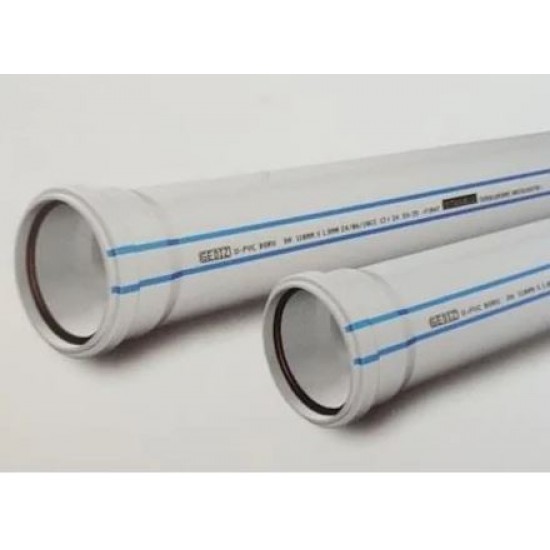 150X3000 GEDİZ MAVİ ÇİZGİLİ PVC BORU